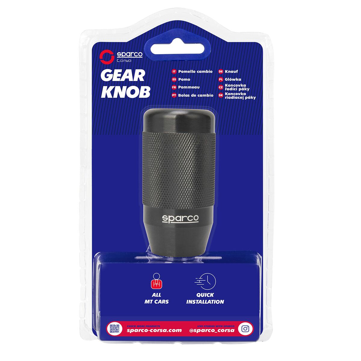 Shift Lever Knob Sparco SPCG111 Black-2