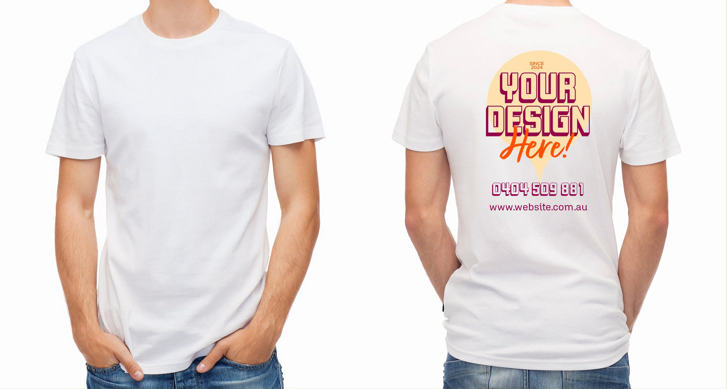 Custom T-shirt - Front OR Back Sticker Boss