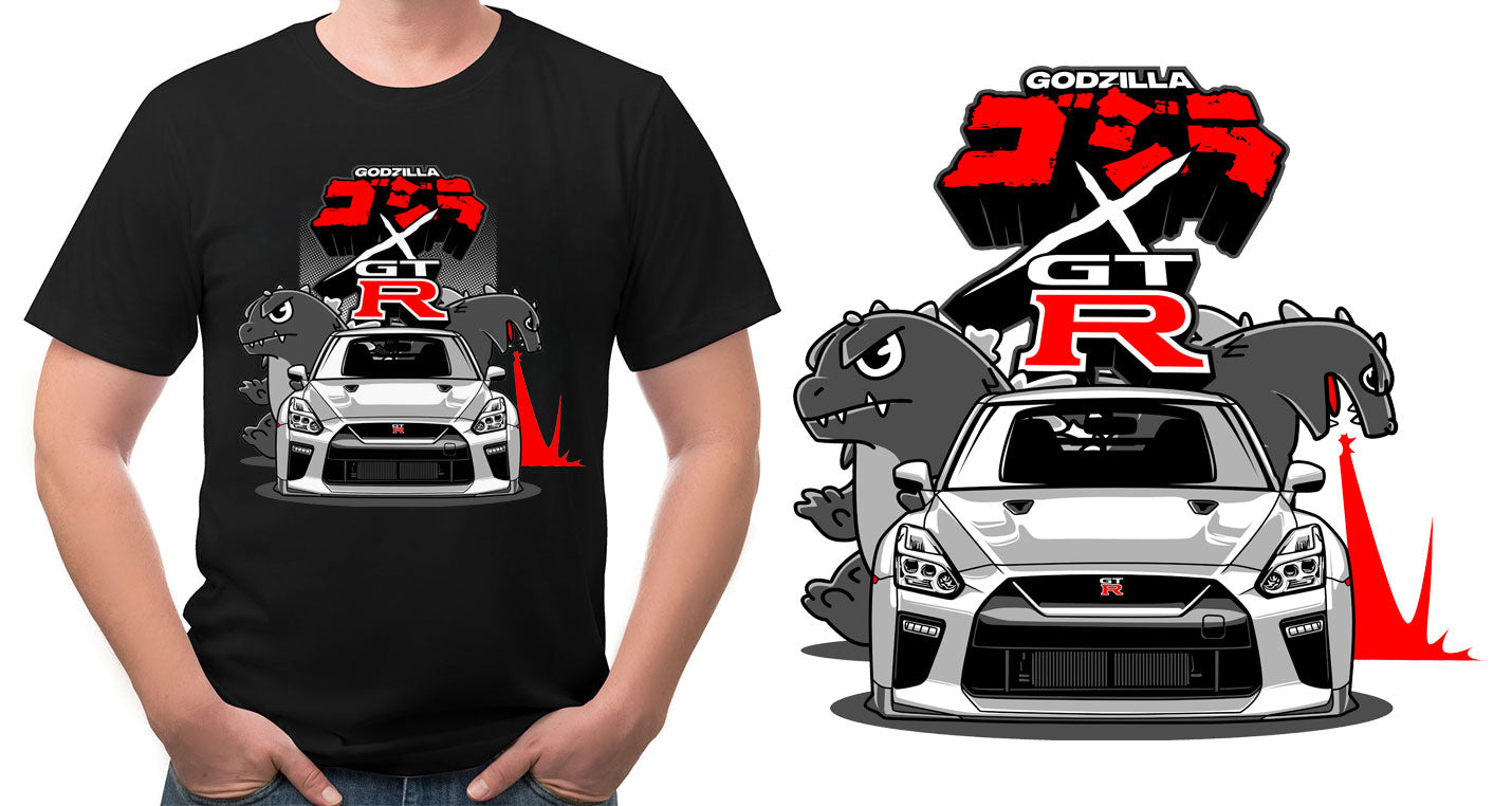 GTR Godzilla Toon T-Shirt Sticker Boss