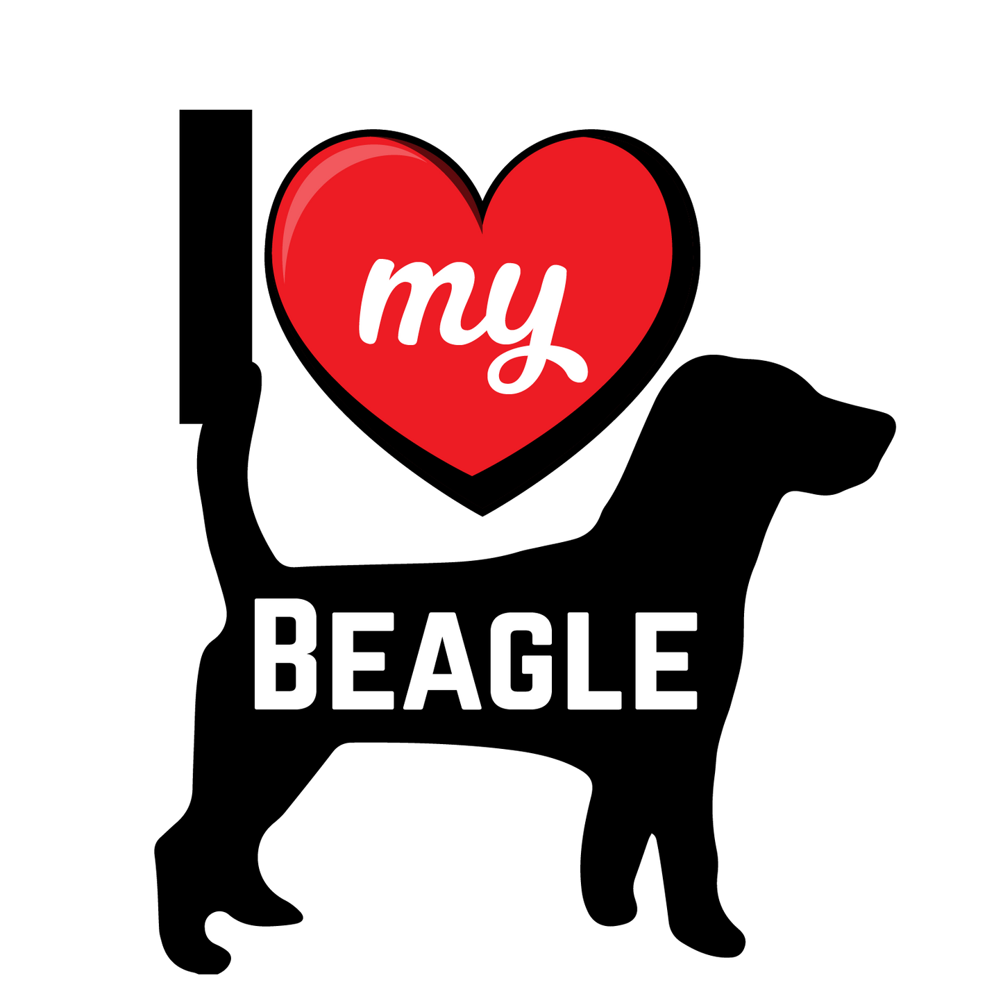 I Love My Dog T-Shirt - Breeds from $25 Sticker Boss