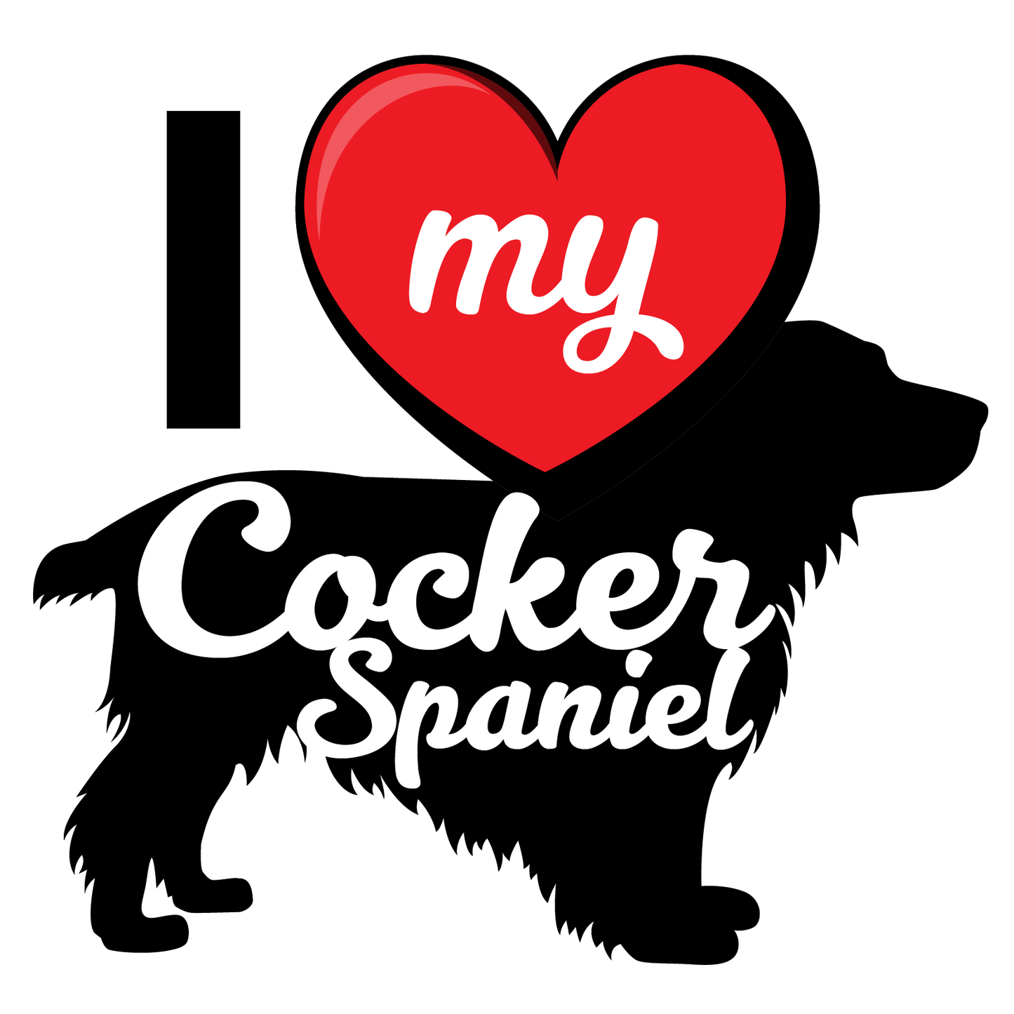 I Love My Dog T-Shirt - Breeds from $25 Sticker Boss