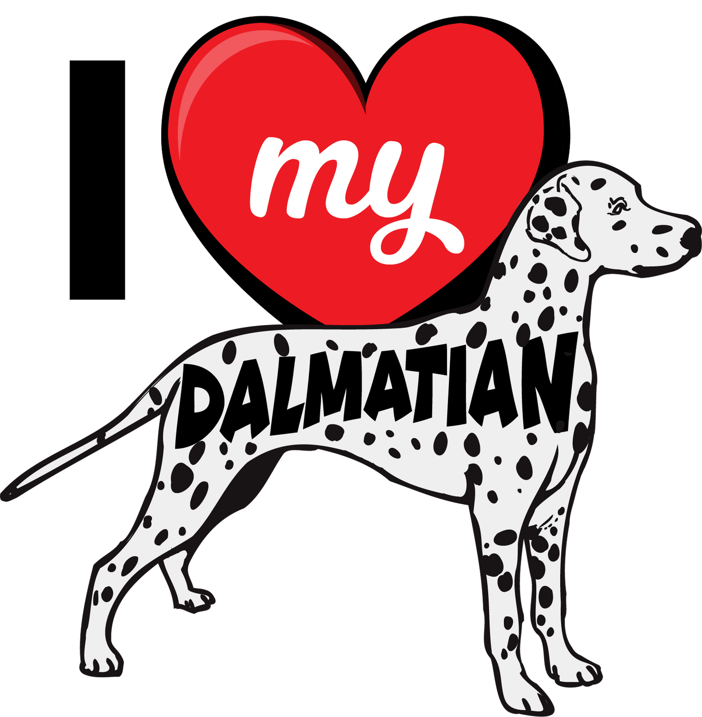 I Love My Dog T-Shirt - Breeds from $25 Sticker Boss