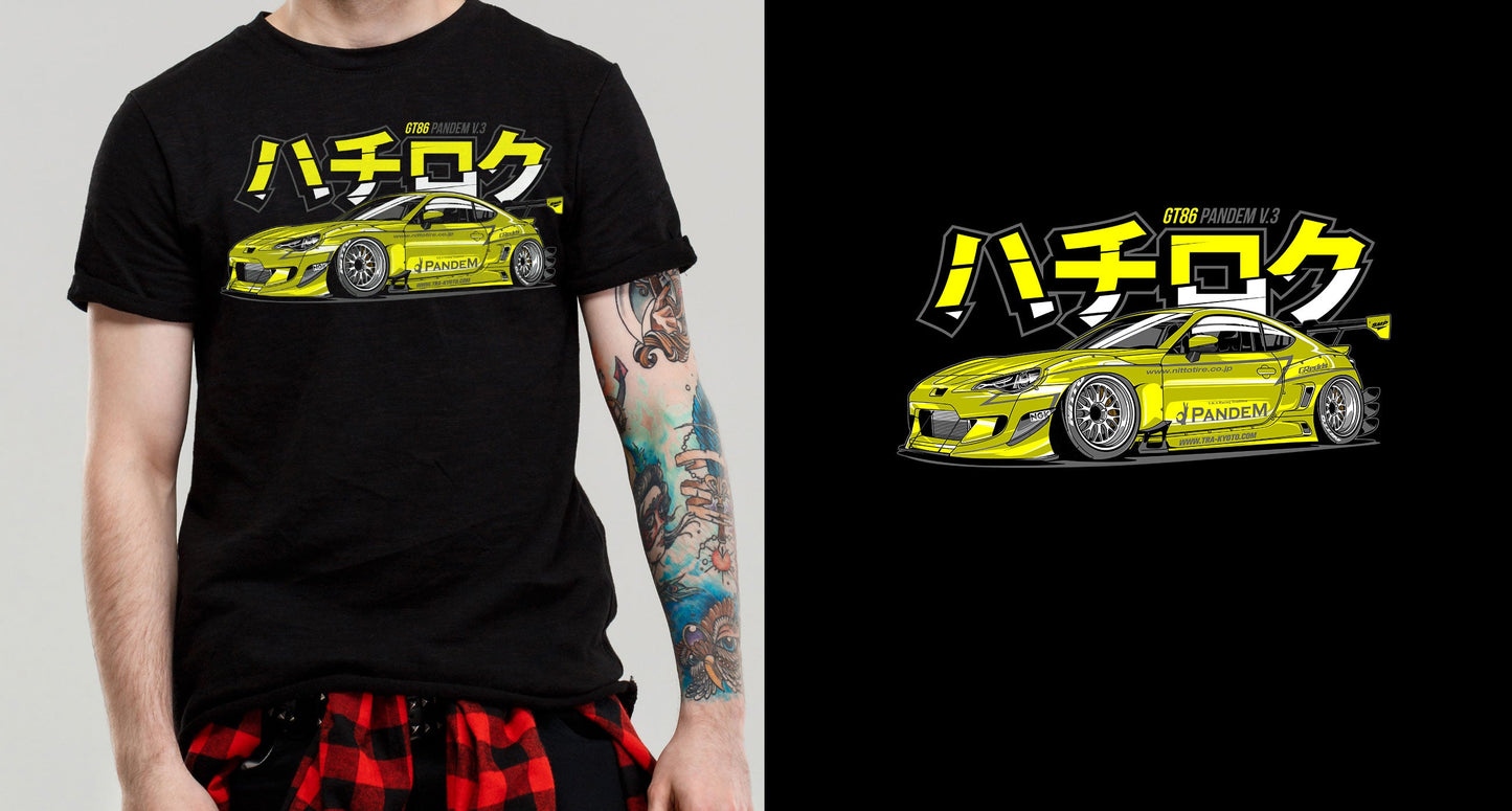 GT86 Pandem V3 Widebody T-Shirt Sticker Boss