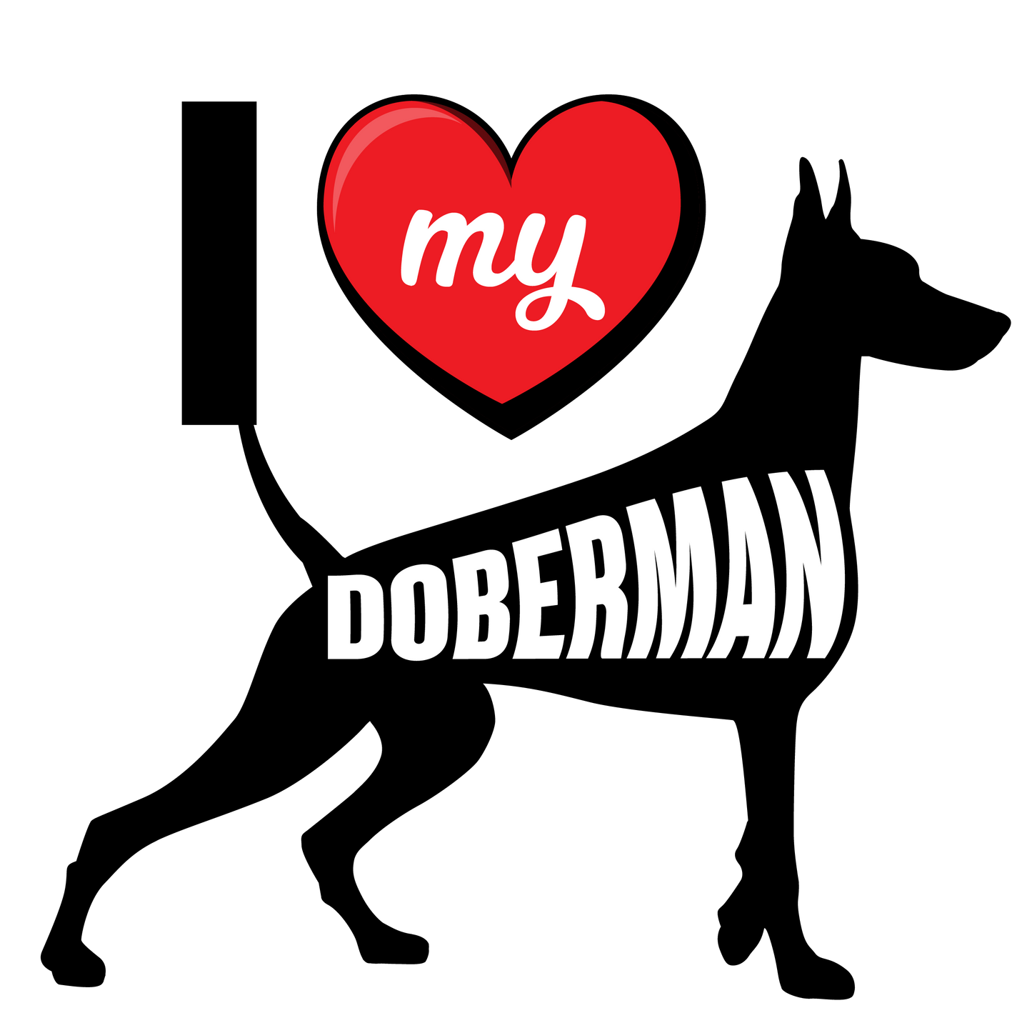 I Love My Dog T-Shirt - Breeds from $25 Sticker Boss