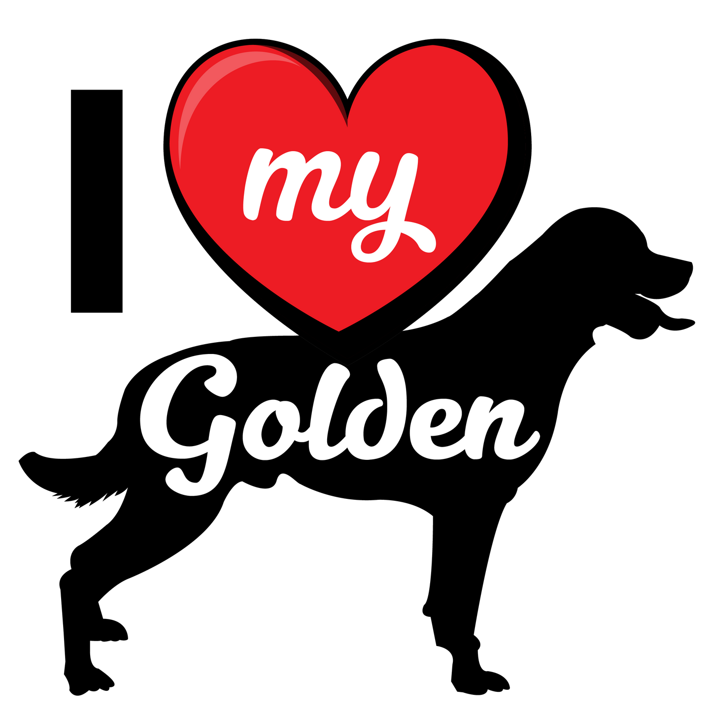 I Love My Dog T-Shirt - Breeds from $25 Sticker Boss