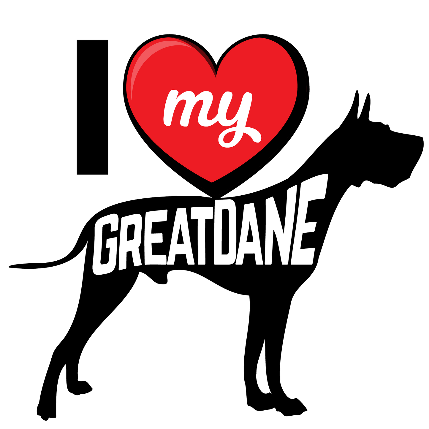 I Love My Dog T-Shirt - Breeds from $25 Sticker Boss