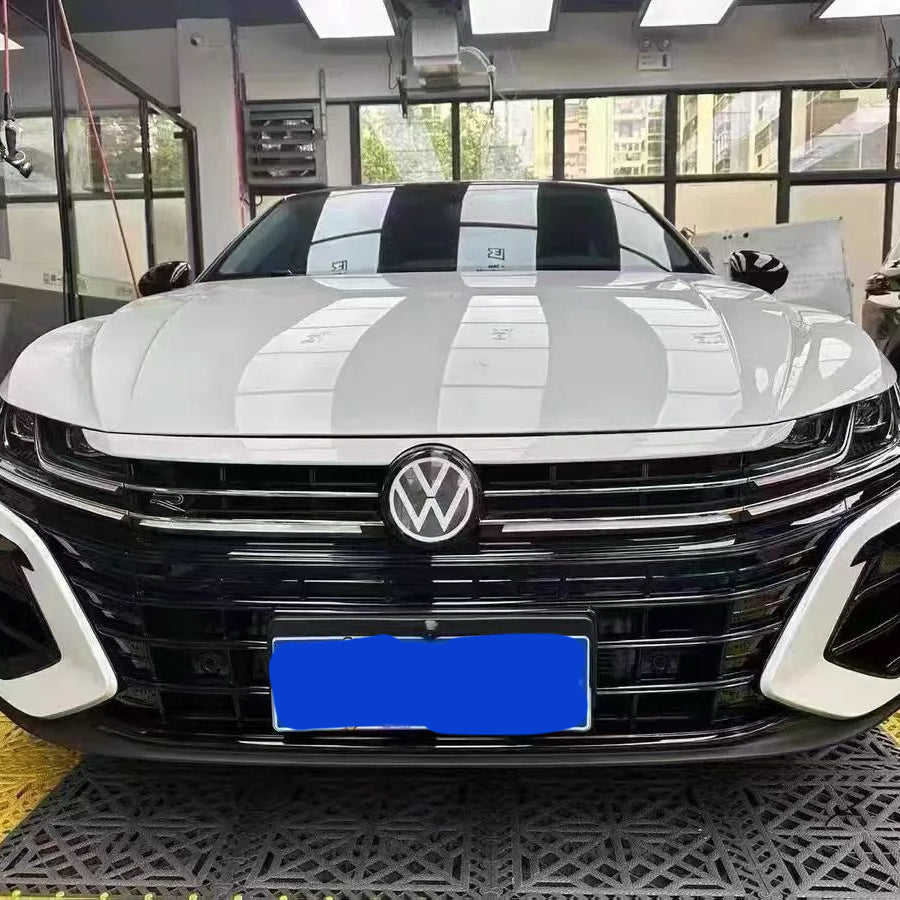 Volkswagen logo front grill LED mirror illuminated emblem ACC radar compatible-6