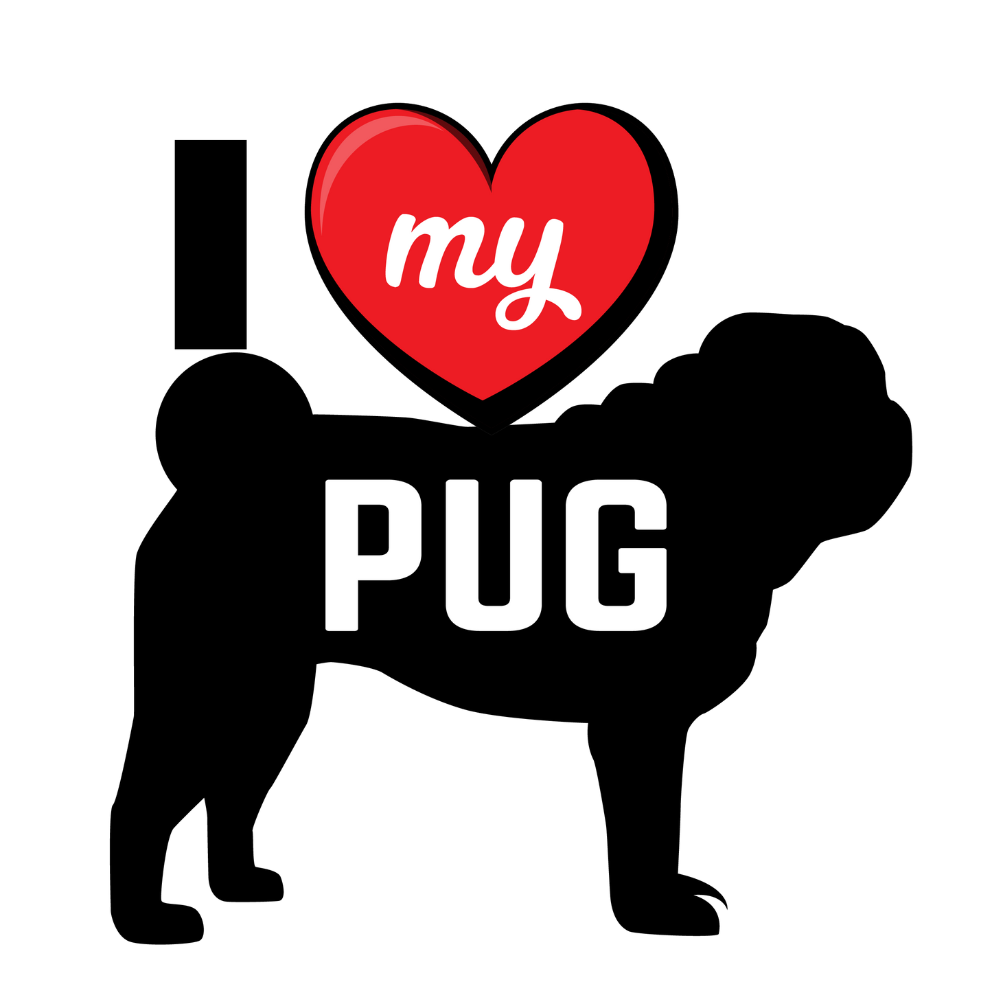 I Love My Dog T-Shirt - Breeds from $25 Sticker Boss