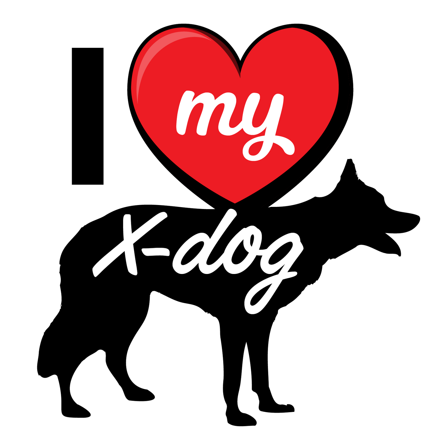 I Love My Dog T-Shirt - Breeds from $25 Sticker Boss