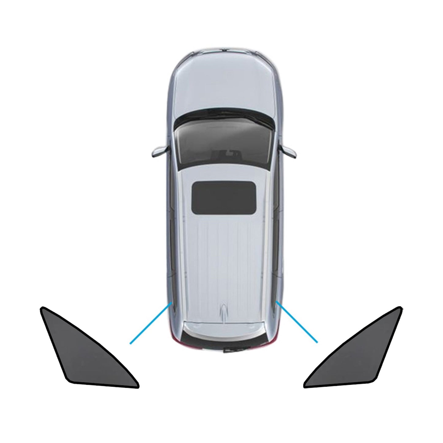Car Window Sun Shades Magnetic Mesh Suitable for Mercedes-Benz GLC 2015-2022-4
