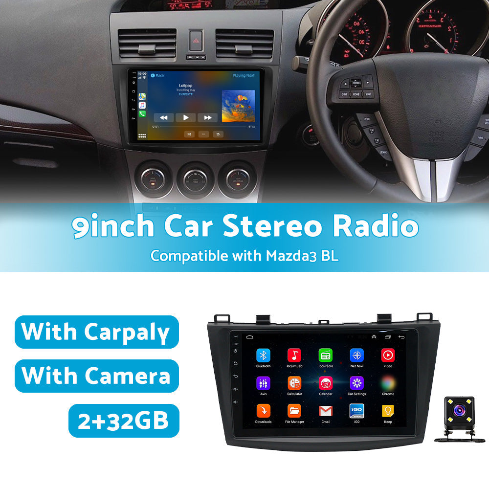 32GB Android Apple Carplay Stereo Radio 9inch Head Unit GPS Suitable For Mazda 3 BL-1