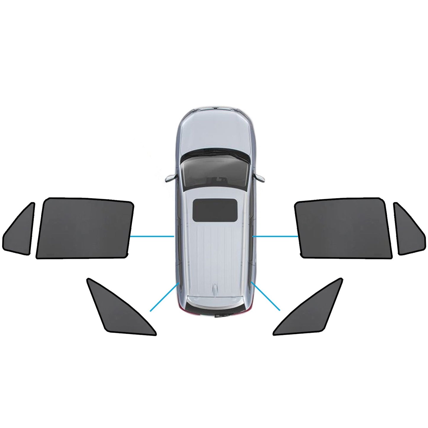 Car Window Sun Shades Magnetic Mesh Suitable for Mercedes-Benz GLC 2015-2022-3