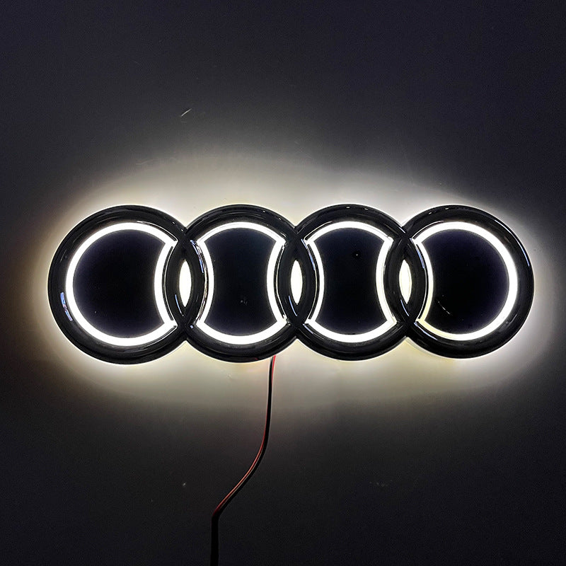 Highest quality crystal dynamic white Audi logo A4 A5 A6 A7 Q5 Q7 led front audi symbol light on the market with 2 years warranty-17