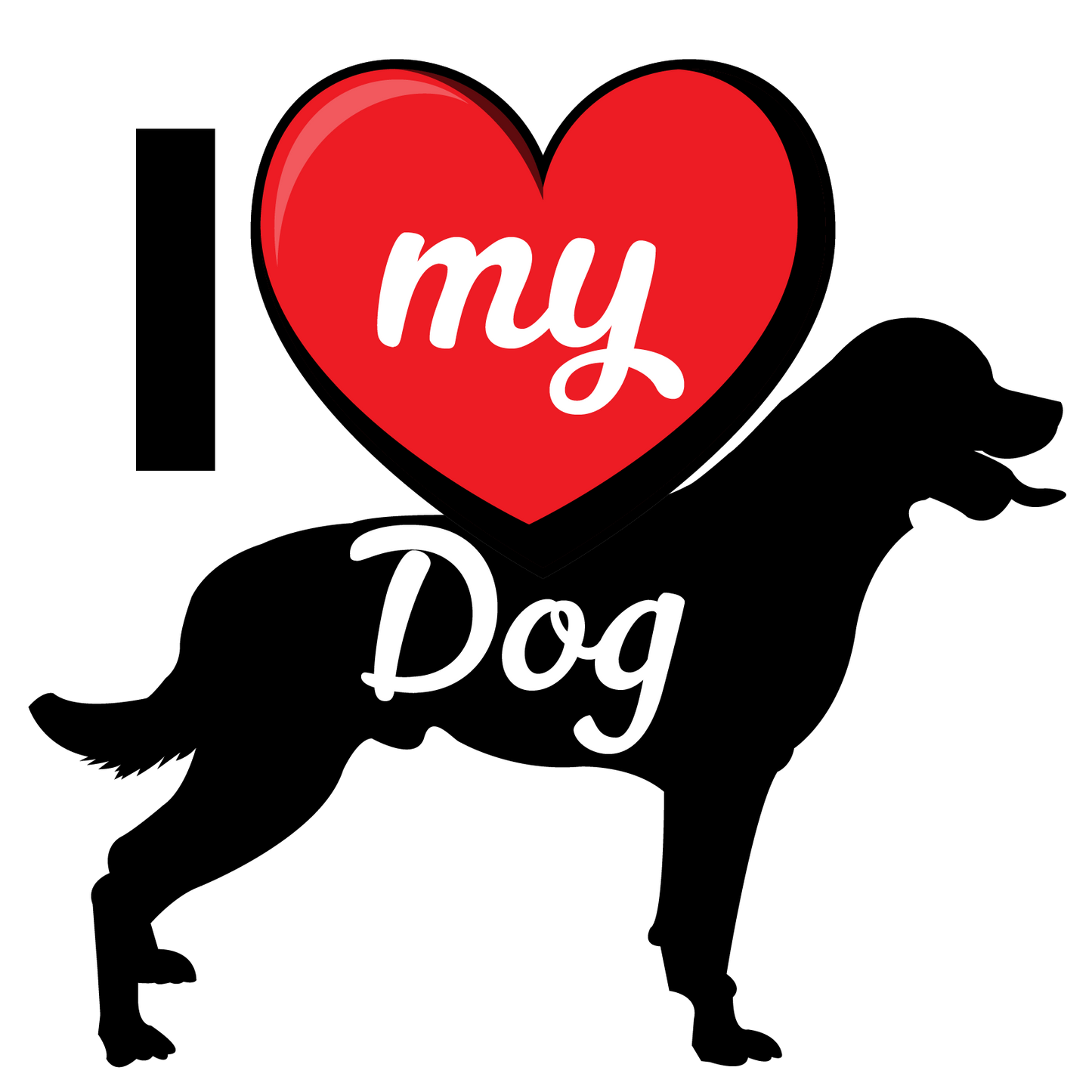 I Love My Dog T-Shirt - Breeds from $25 Sticker Boss