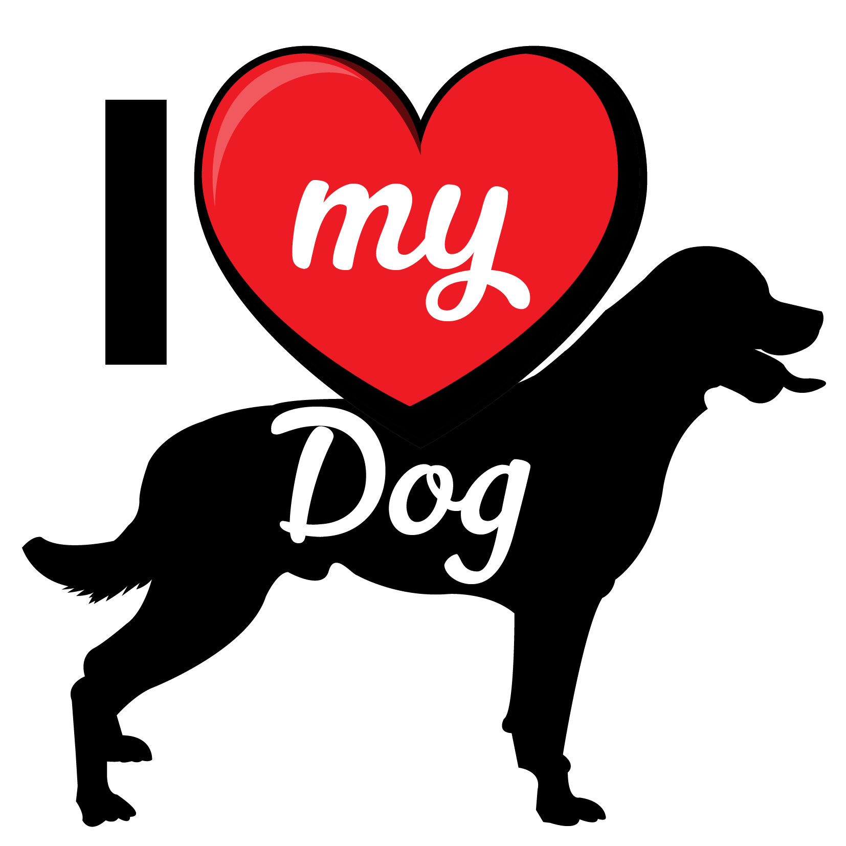 I Love My Dog T-Shirt - Breeds from $25 Sticker Boss