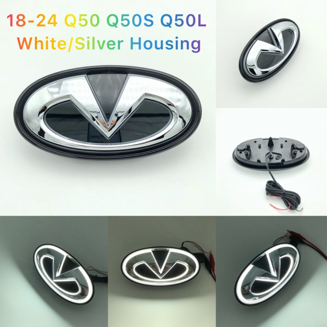 Infiniti logo car led front emblem light-8