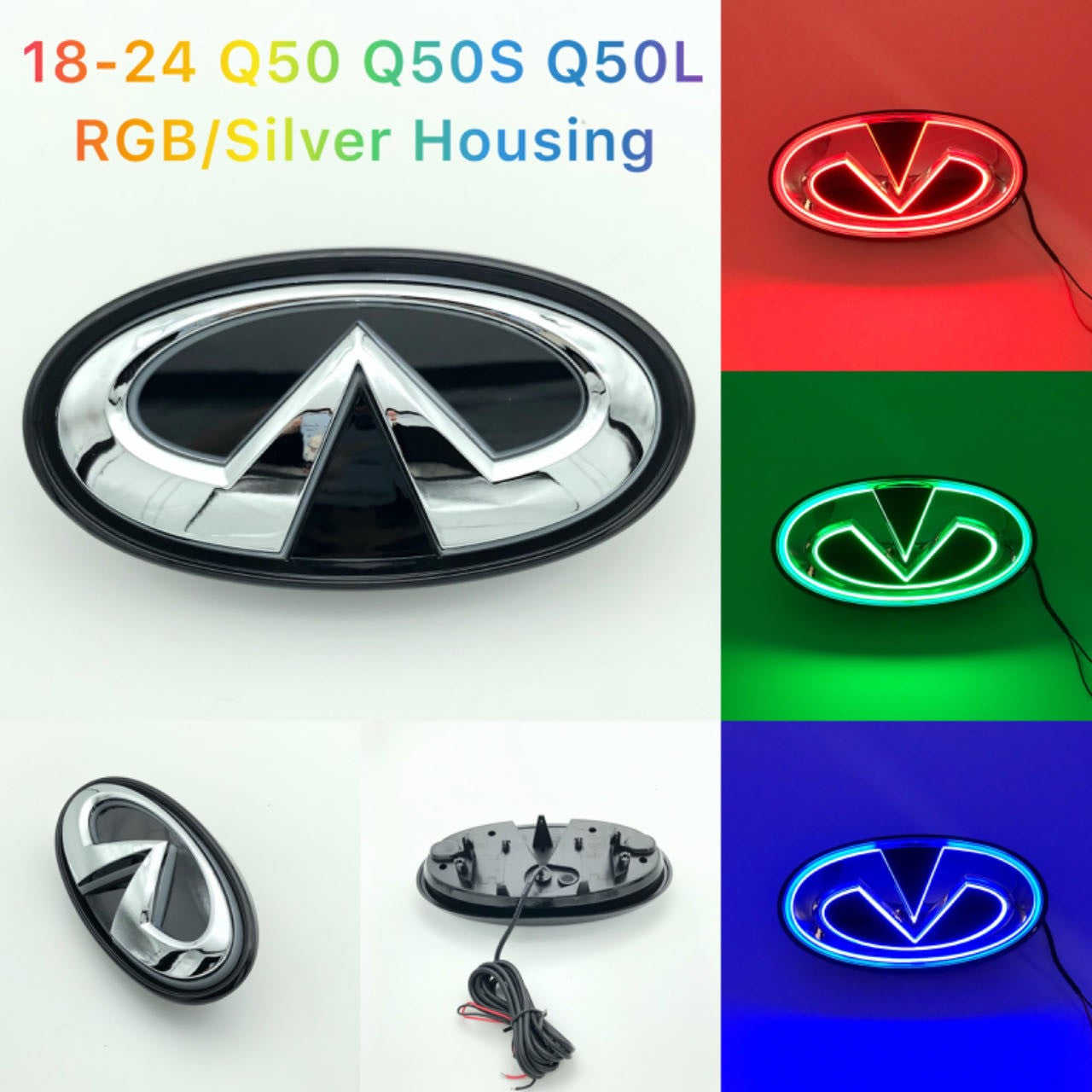 Infiniti logo car led front emblem light-10