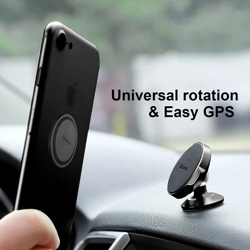 Baseus Magnetic Car Phone Holder for iPhone Xiaomi Huawei Full Rotation Metal Phone Holder Stand Sticker Universal Car Holder Sticker Boss