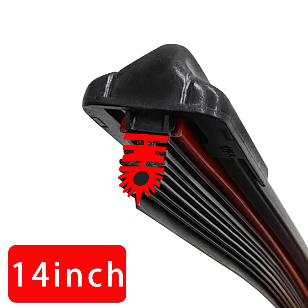 Car Front Windshield Wiper Blade 11 Layer Rubber Strip Wiper Blade J/U-Shaped Wiper Blade 14"15"16"17"18"19"20"21"22"24"26"28" Sticker Boss