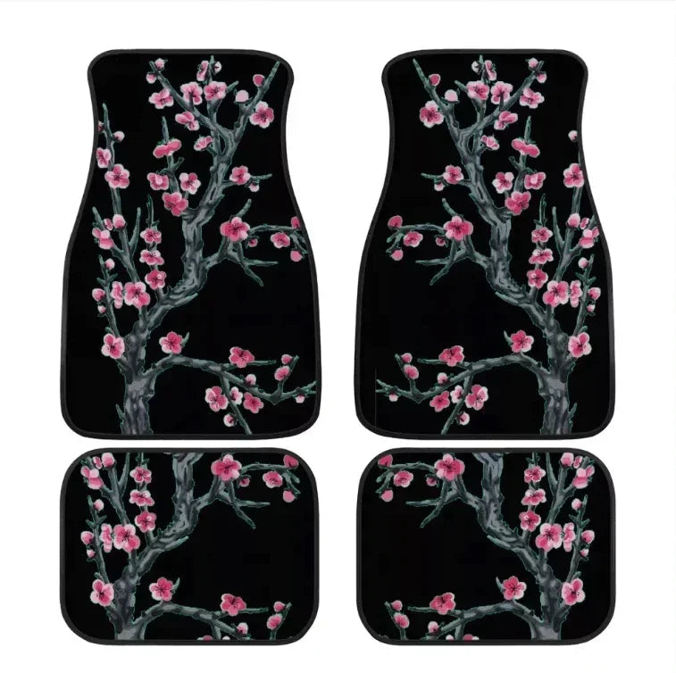 The Great Wave Off Kanagawa Car Floor Mats 4 Pieces Car Rubber Floor Mats Full Set, All Weather Mats for SUV Sedan Trucks Sticker Boss
