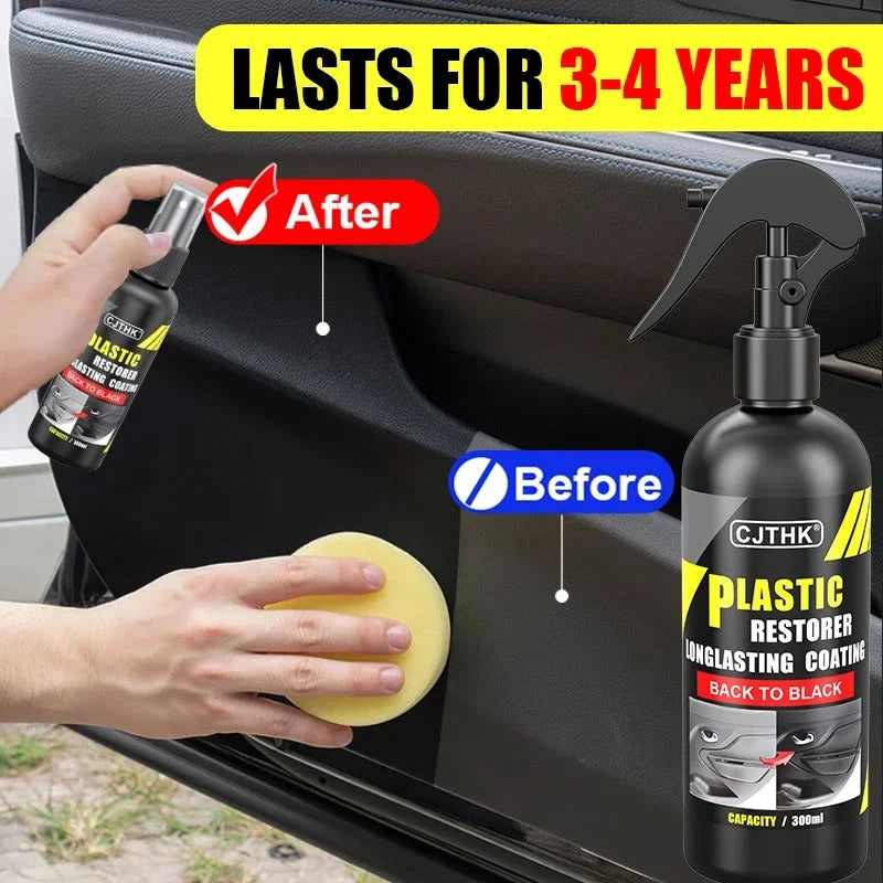 Car Plastic Restorer Back To Black Gloss Plastic Renovator Longlasting Coating Leather Restore Auto Polish Cleaning Products Shop1104237084 Store