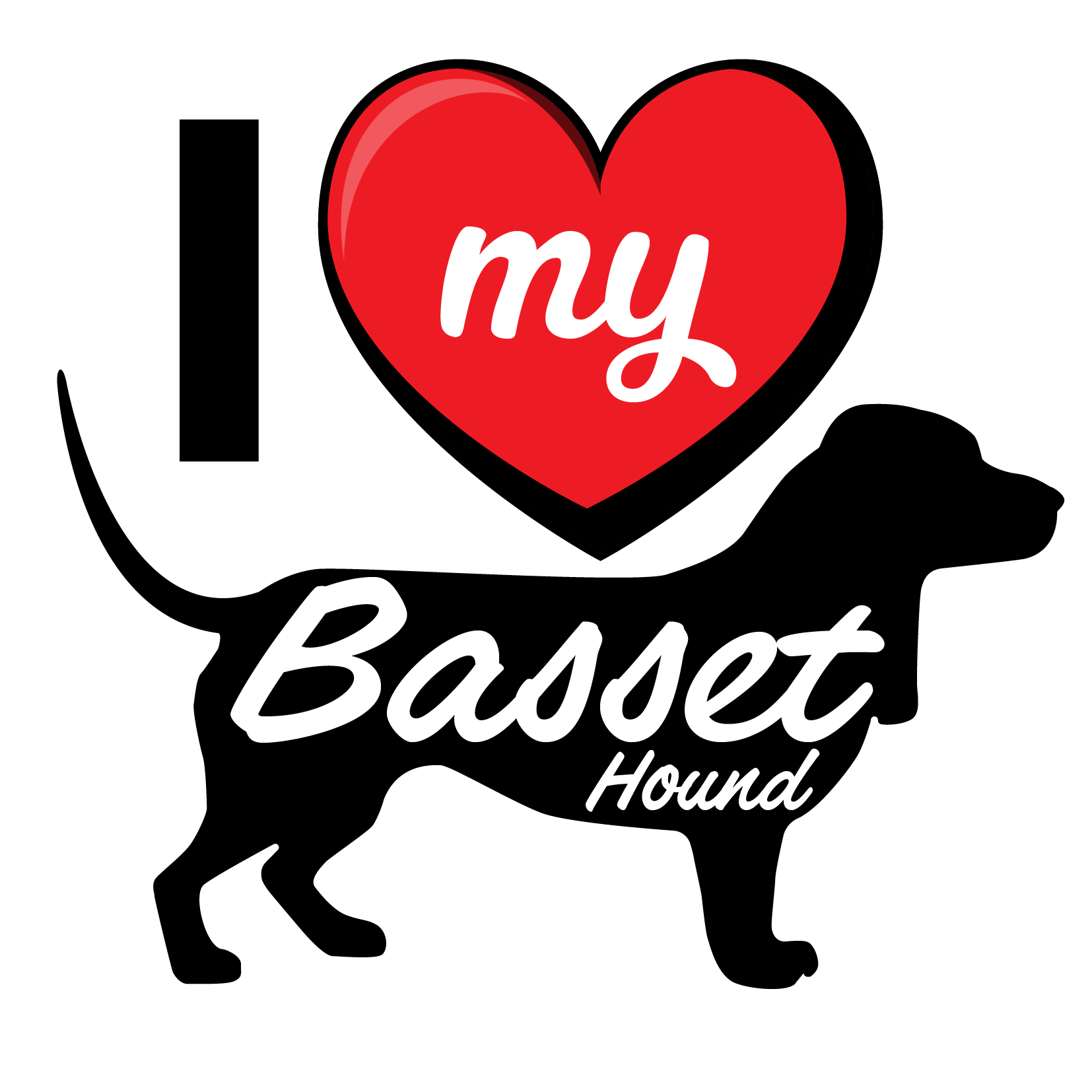 I Love My Dog T-Shirt - Breeds from $25 Sticker Boss