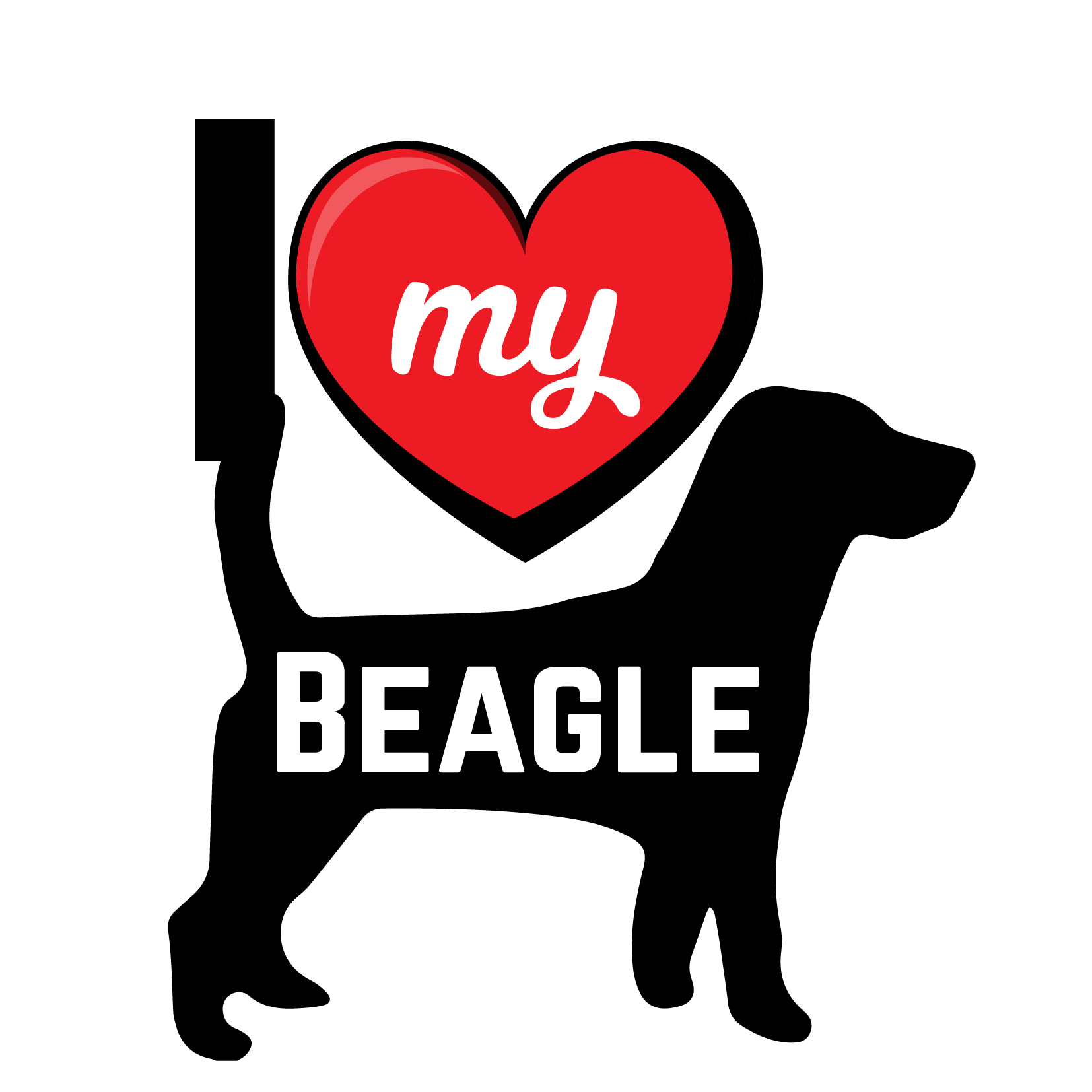 I Love My Dog T-Shirt - Breeds from $25 Sticker Boss