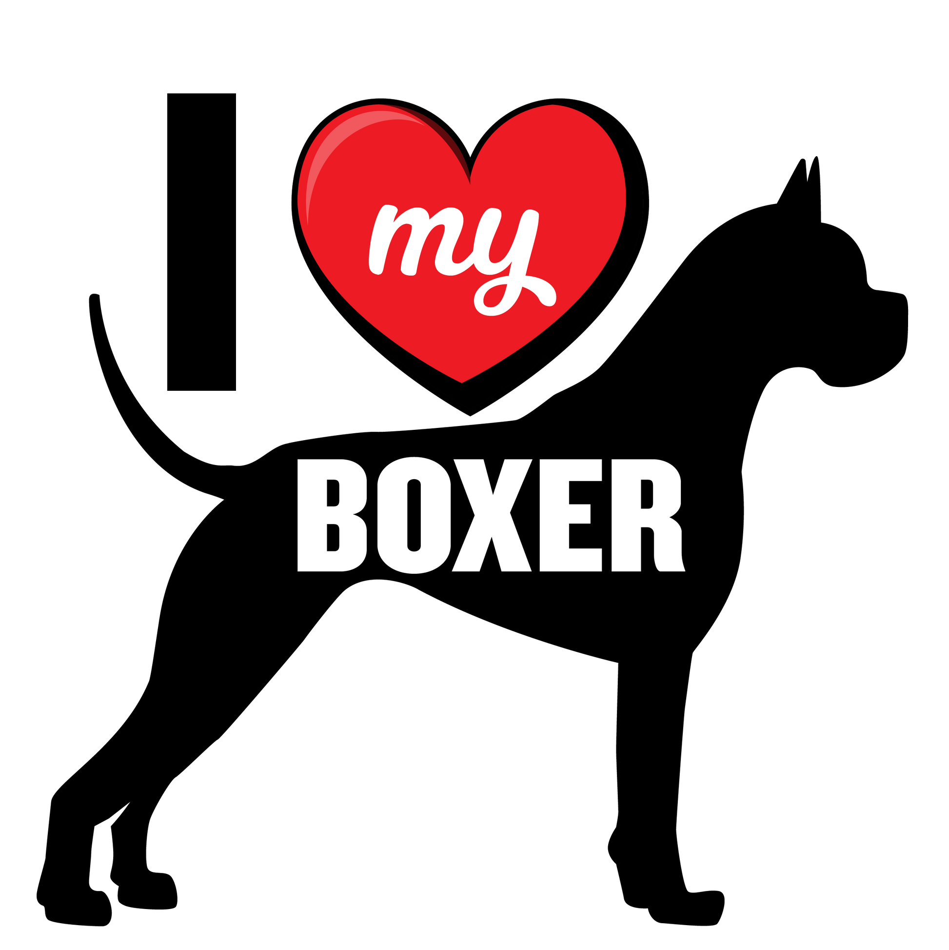I Love My Dog T-Shirt - Breeds from $25 Sticker Boss