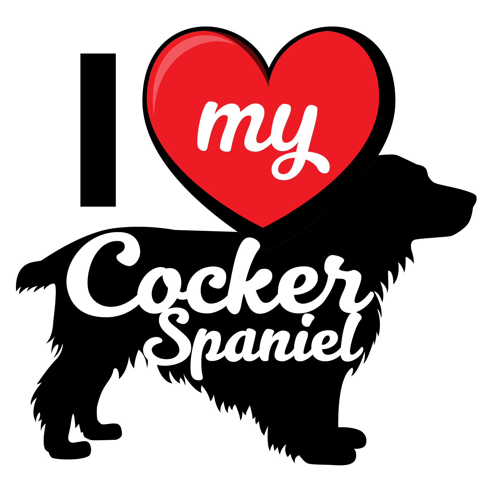 I Love My Dog T-Shirt - Breeds from $25 Sticker Boss