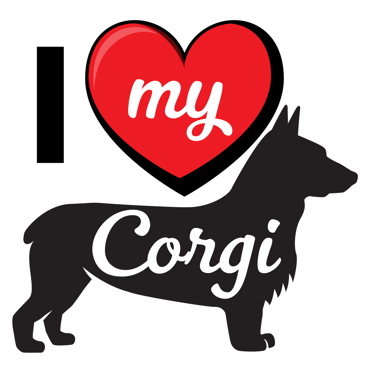 I Love My Dog T-Shirt - Breeds from $25 Sticker Boss