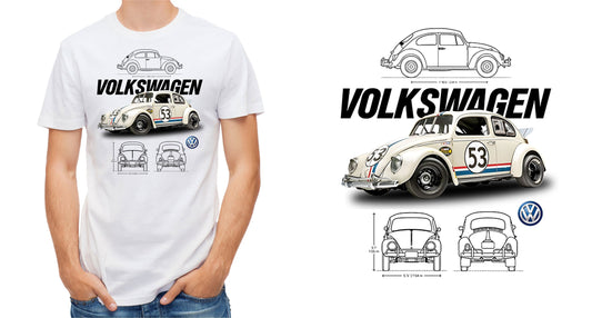 VW Beetle "Famous 53" Sticker Sticker Boss