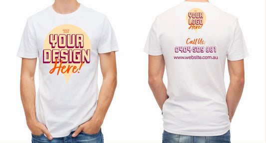 Custom T-shirt - Front and Back Sticker Boss