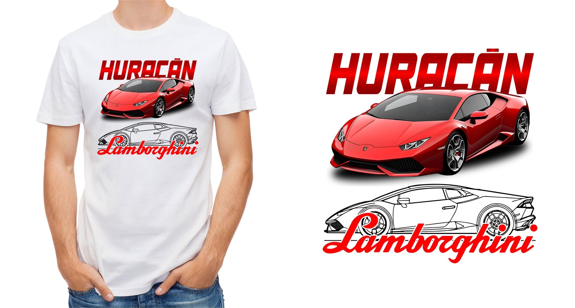 Lamborghini Huracan X Aventador T-Shirts Sticker Boss