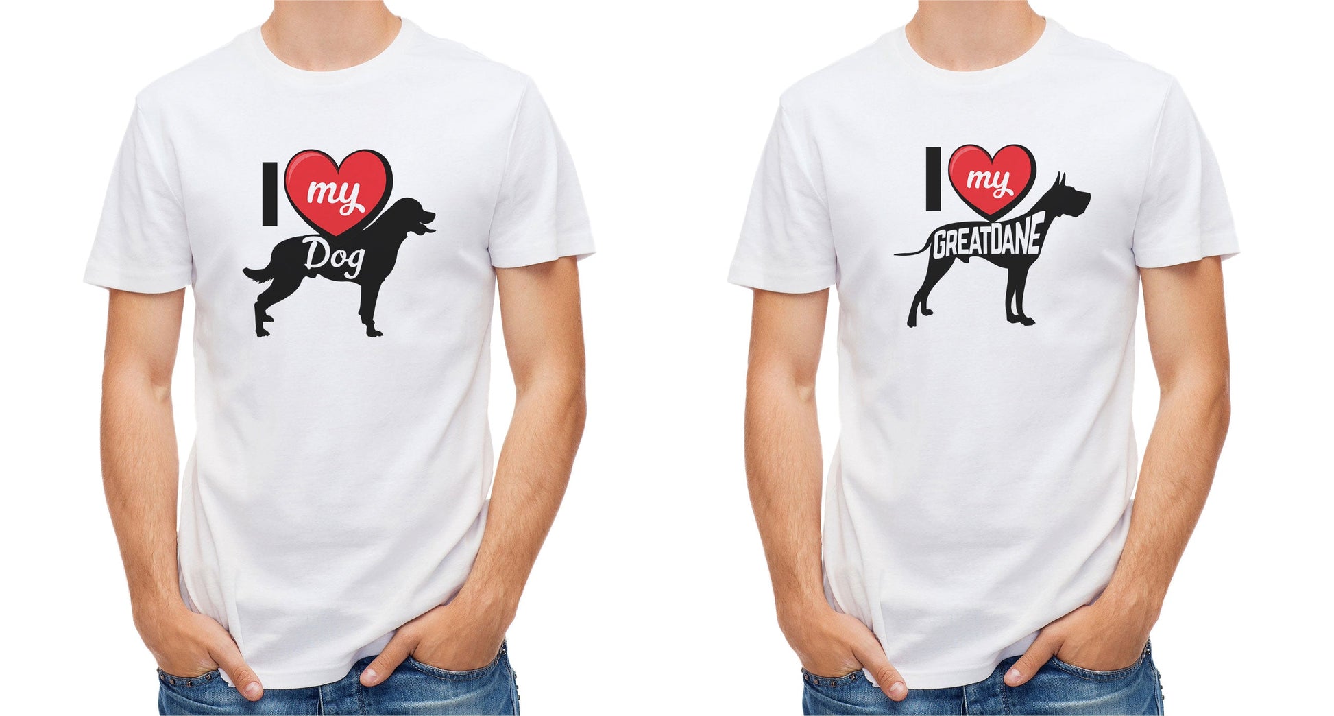 I Love My Dog T-Shirt - Breeds from $25 Sticker Boss