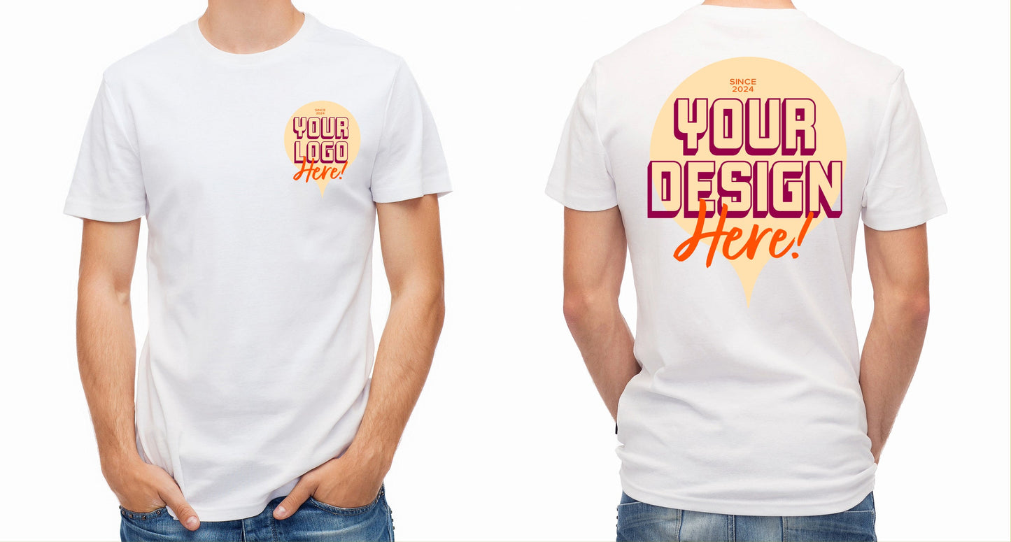 Custom T-shirt - Front and Back Sticker Boss