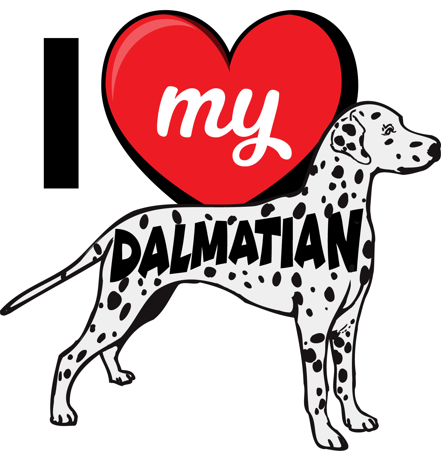 I Love My Dog T-Shirt - Breeds from $25 Sticker Boss