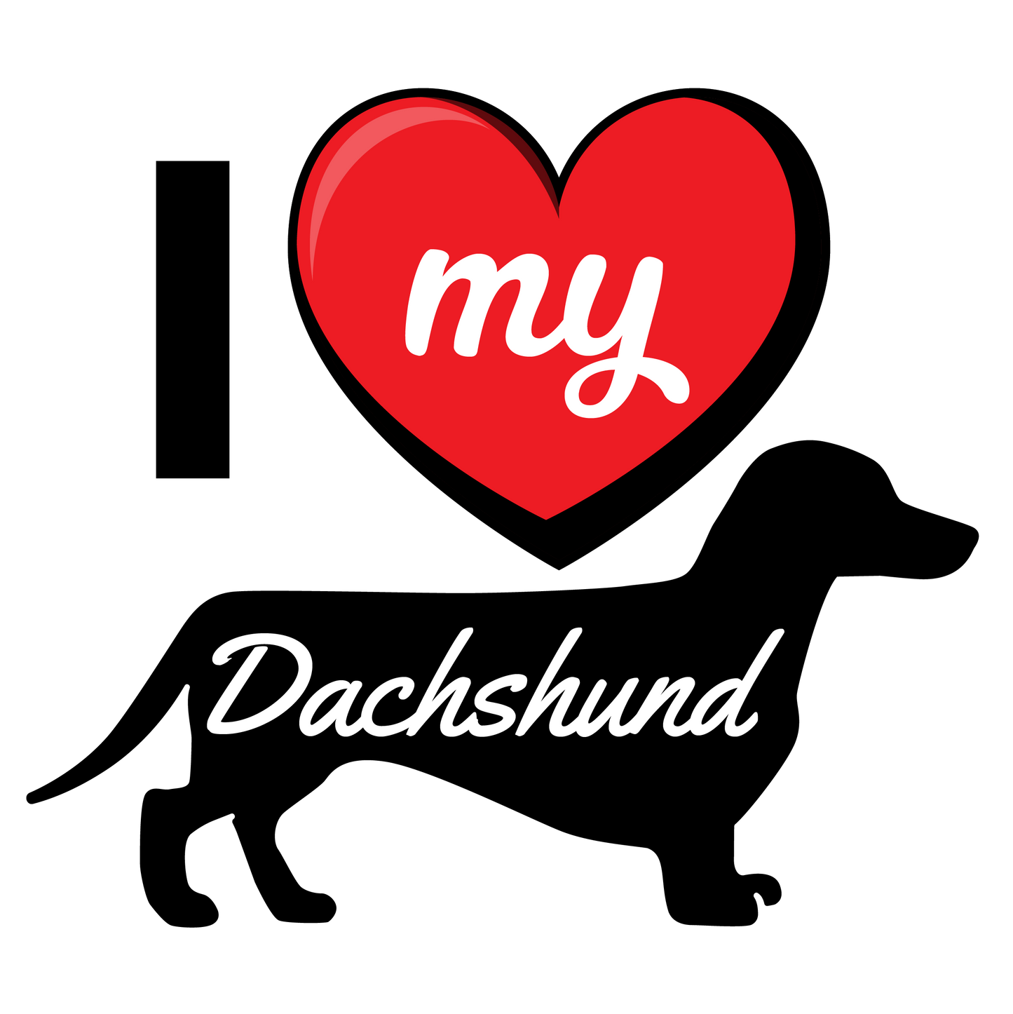 I Love My Dog T-Shirt - Breeds from $25 Sticker Boss
