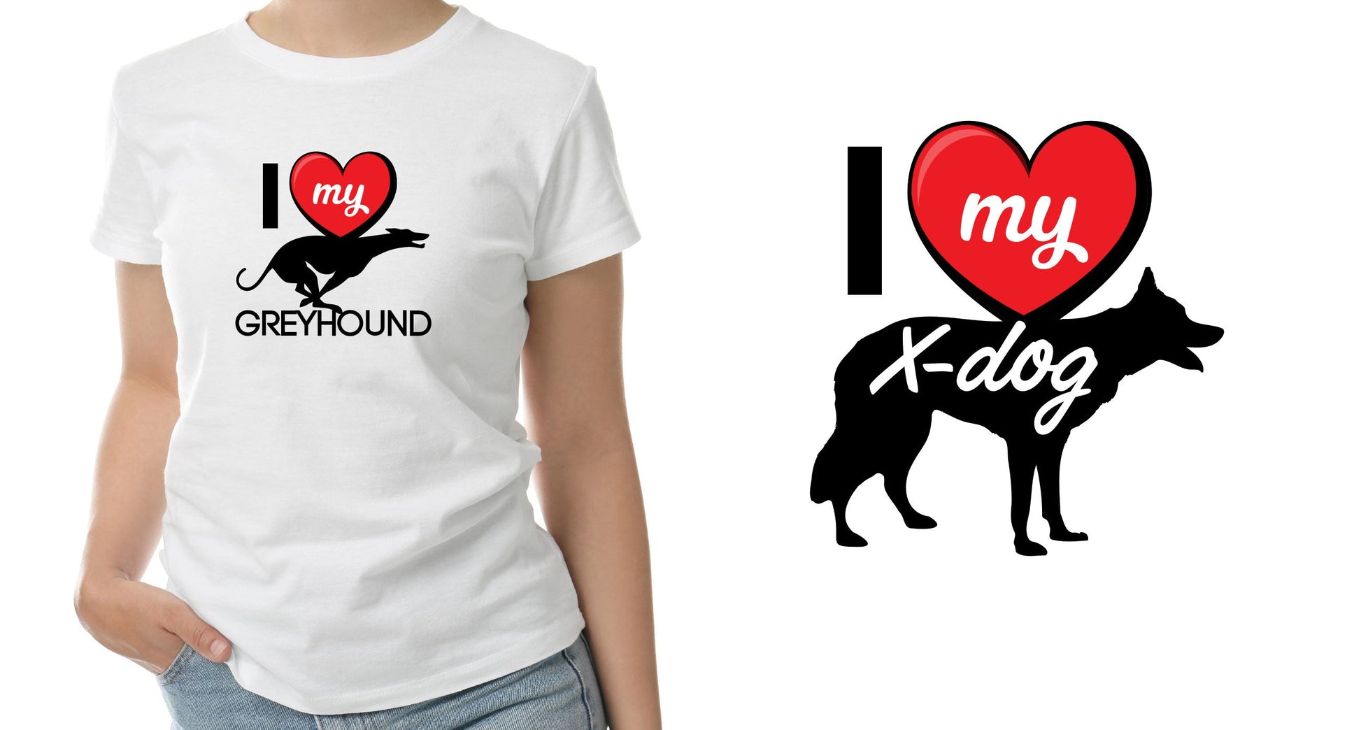 I Love My Dog T-Shirt - Breeds from $25 Sticker Boss