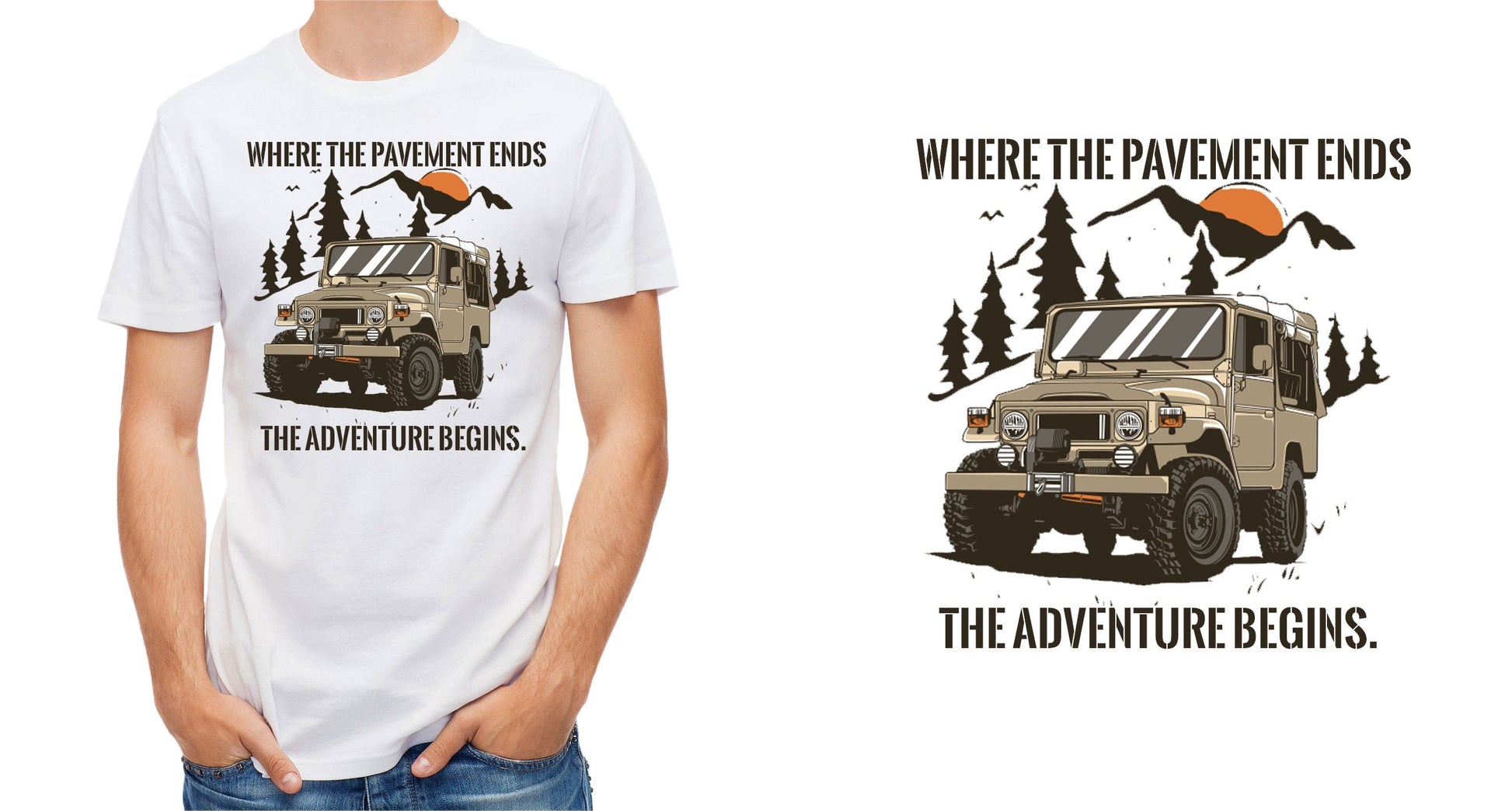 Toyota FJ40 Land Cruiser: The Ultimate Classic Off-Roader - T-Shirt Sticker Boss