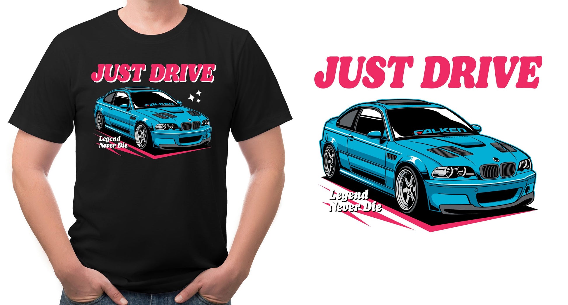 BMW E46 M3 T-Shirt Sticker Boss