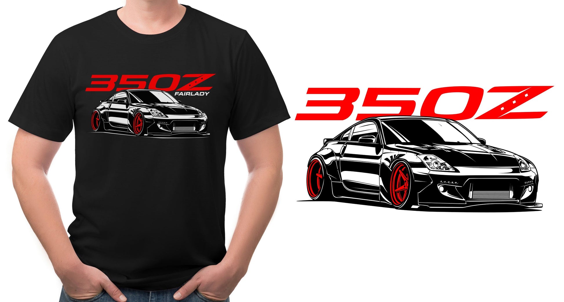 Nissan 350Z T-Shirt Sticker Boss