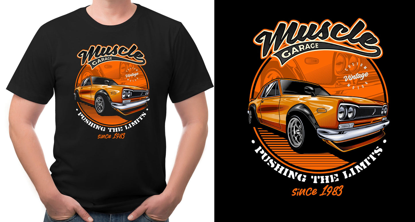 Classic Datsun 510 JDM Motorsport T-Shirt Sticker Boss