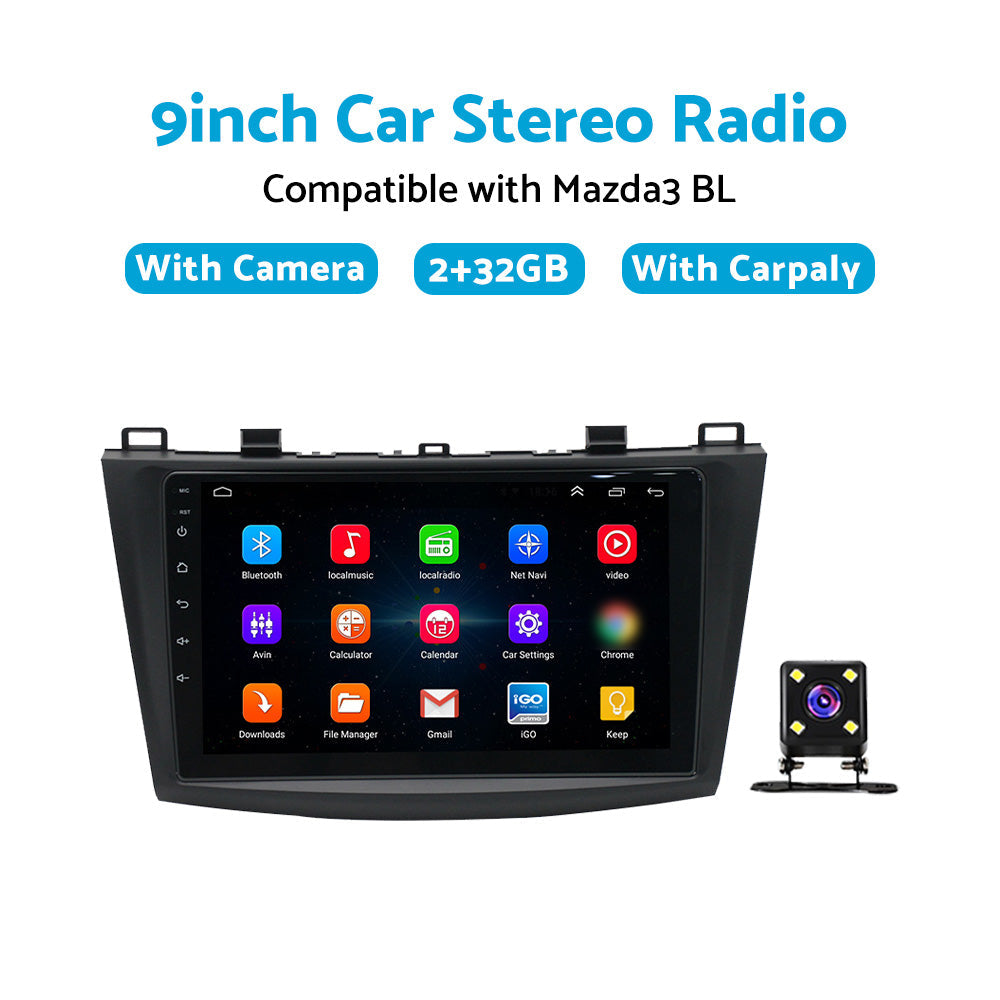 32GB Android Apple Carplay Stereo Radio 9inch Head Unit GPS Suitable For Mazda 3 BL-2