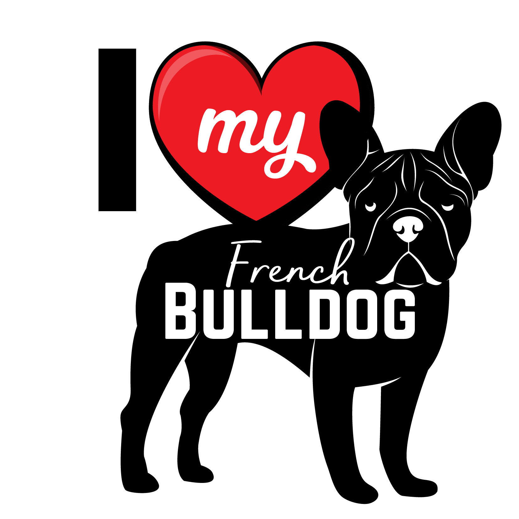I Love My Dog T-Shirt - Breeds from $25 Sticker Boss