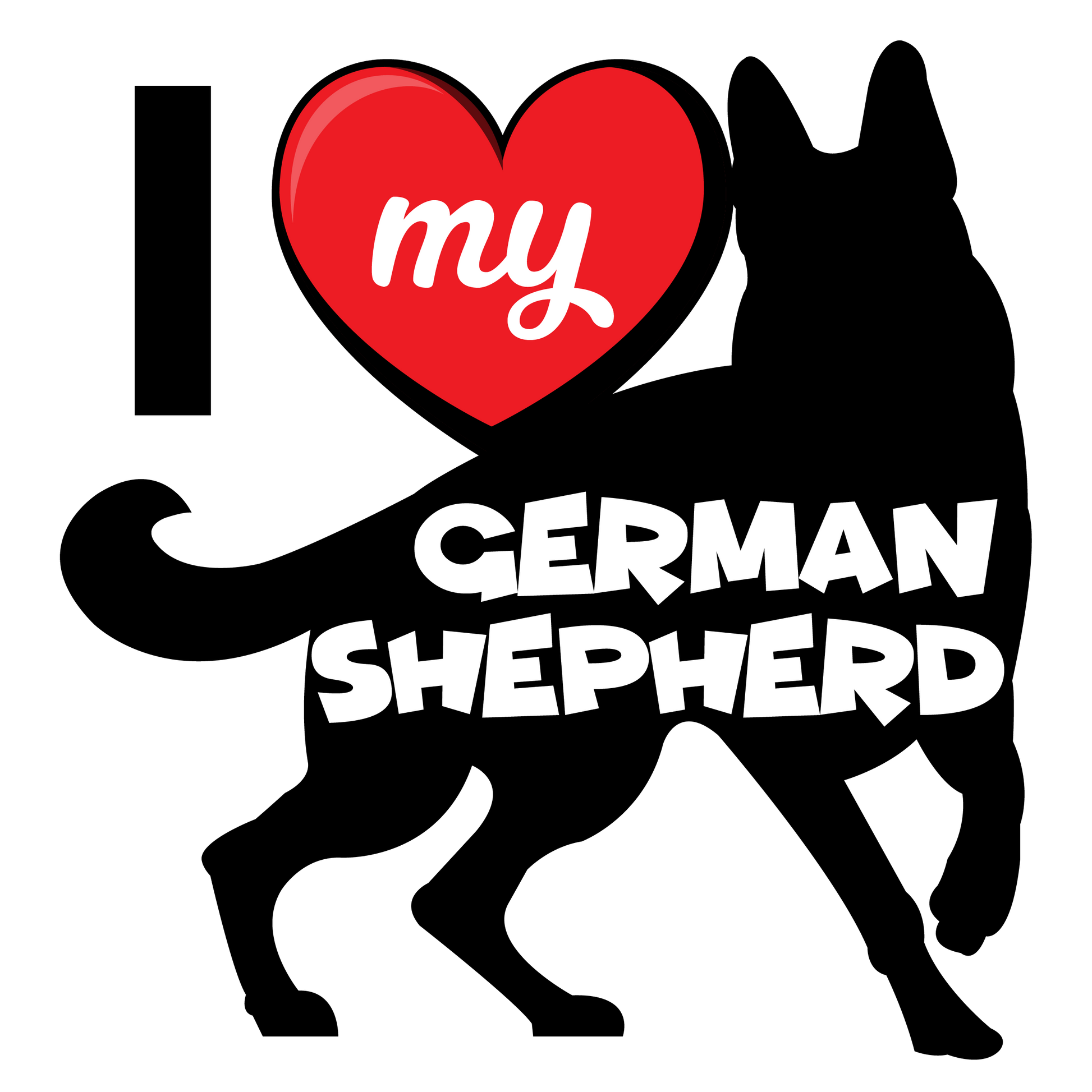I Love My Dog T-Shirt - Breeds from $25 Sticker Boss