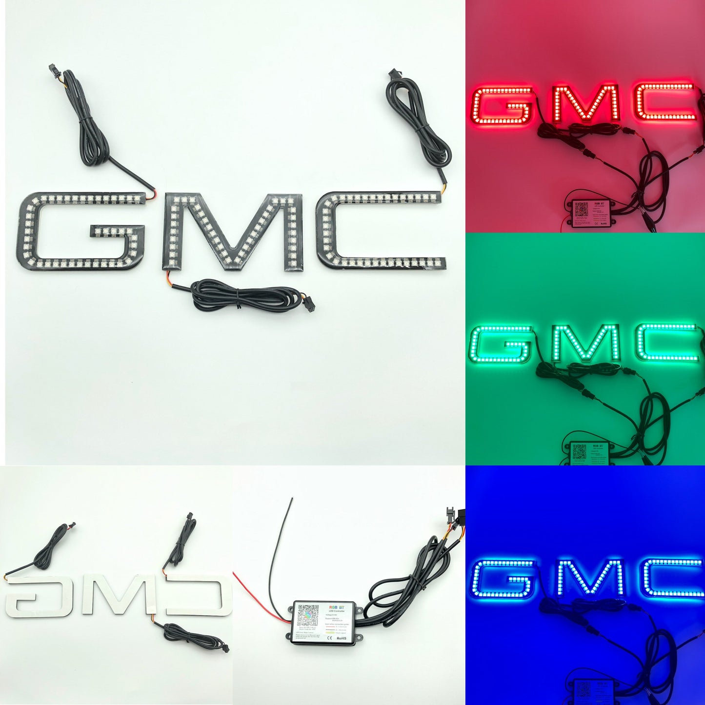 GMC emblem Front Grille RGBW led logo light-1