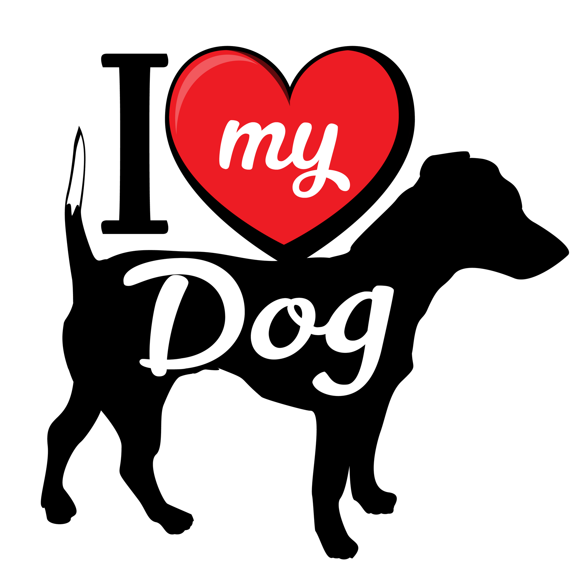 I Love My Dog T-Shirt - Breeds from $25 Sticker Boss