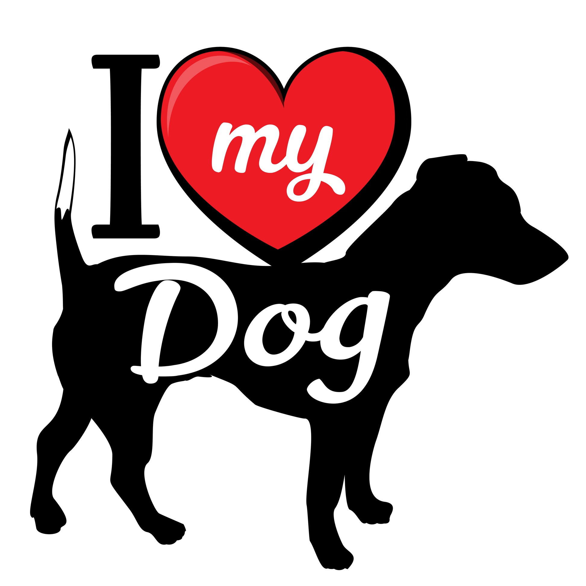 I Love My Dog T-Shirt - Breeds from $25 Sticker Boss