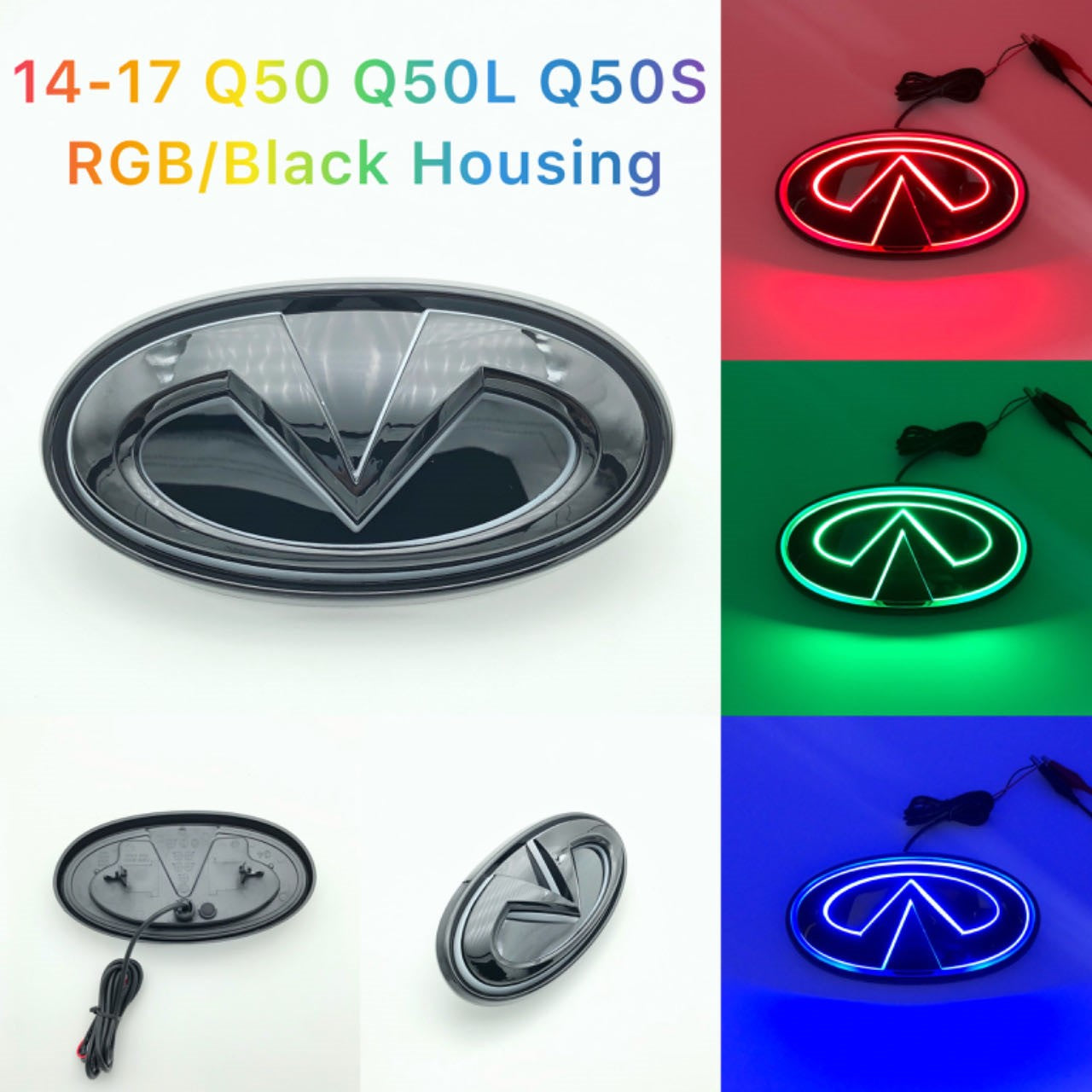Infiniti logo car led front emblem light-7