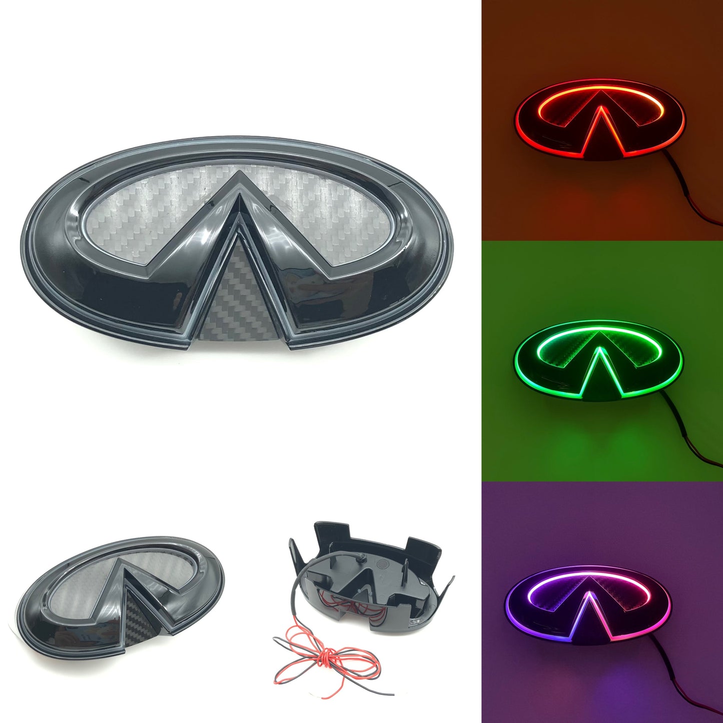 Infiniti logo car led front emblem light-1